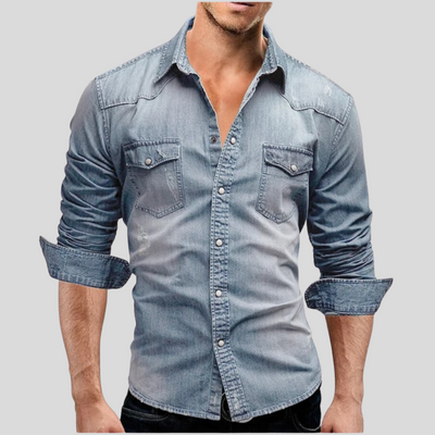 Marcus™ – Modern och Stilsäker Jeansskjorta